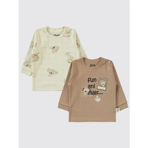 Civil Baby Erkek Bebek 2'li Sweatshirt 6-18 Ay  Kahve