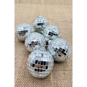 Yılbaşı Çam Ağacı Süsü Aynalı Disko Topu 4 cm 6 Lı