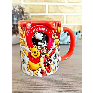 Mugs And Love Winnie The Pooh ve Tiger Büyük Boy Porselen Kupa