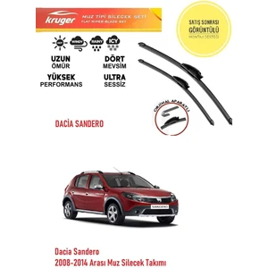 Dacia Sandero 2011 Model Muz Silecek Takımı Araca Özel Aparat