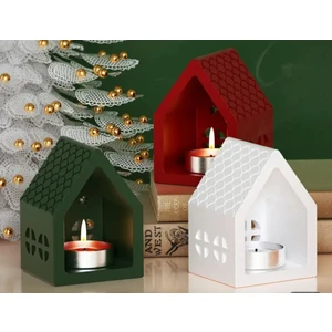 Opulent Accessories Iskandinav Ev Mumluk, 1 adet Beton Dekoratif Mumluk, Tealight Ev Mumluk, Dekoratif Hediyelik