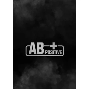 Ab + Pozitif Kan Grubu Araba Motorsiklet Etiket Sticker 14CM Beyaz Renk