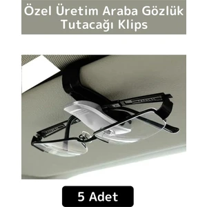 Premium Yüksek Kaliteli Araç Içi Güneşlik Gözlük Ruhsat Kartvizit Tutacağı Klips 5 Adet