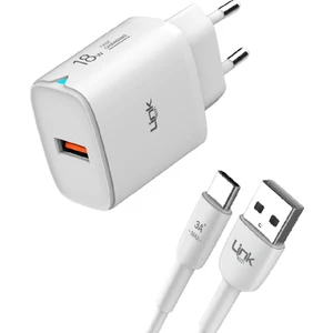 Linktech C303 18W Auto Id Type-C Kablolu Şarj Aleti Set