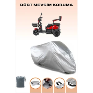 3 Tekerli Elektrikli Motosiklet Branda Motor Brandası Örtüsü, Su Geçirmez Lastikli
