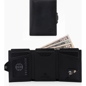 Verona Siyah Fermuarlı Unisex Hakiki Deri Rfid Korumalı Minimalist Bozuk Paralık Cepli Erkek Kadın Mini Cüzdan Hediye