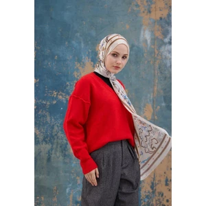 Krem Hint Vual Şal -  5004-12