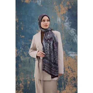 Mürdüm Hint Vual Şal -  5007-14
