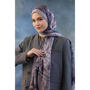 Gri Hint Vual Şal -  5002-03