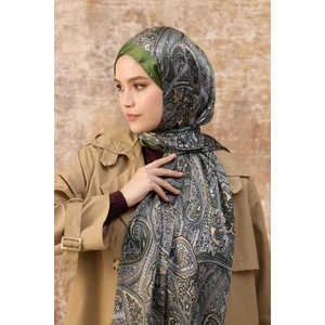 Yeşil Hint Vual Şal -  5003-03