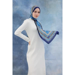 Mavi Hint Vual Şal -  5005-01