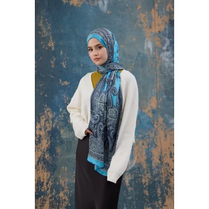 Mavi Hint Vual Şal -  5008-01
