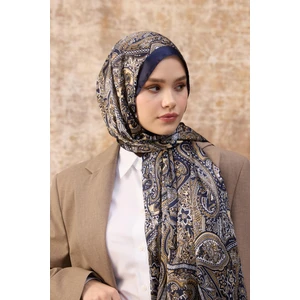 Lacivert Hint Vual Şal -  5003-07