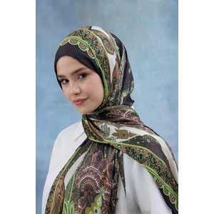 Yeşil Hint Vual Şal -  5006-05
