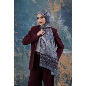Gri Hint Vual Şal -  5007-11