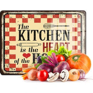 My Kitchen Heart Görünümlü Cam Kesim Tablası 20 x 30 cm