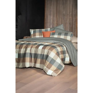 Verdon Bej  Pamuk Poplin Çift Kişilik Nevresim Takımı