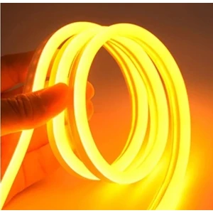 1 Metre Neon Amber 220 V Esnek Hortum Şerit LED Işık Aydınlatma + Güç Fişi