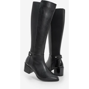 Kadın Fermuarlı Günlük Klasik Topuklu Çizme Aret Siyah