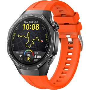 Huawei Watch Gt5 Pro 46MM Uyumlu Kordon Yumuşak Esnek Silikon Tasarım Kayış Kordon