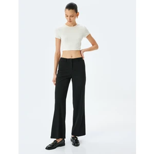 Klasik Kesim Regular Fit Düz Paça Kumaş Pantolon