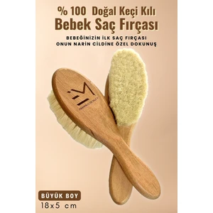Em Amanos Beauty %100 Doğal Keçi Kılı Bebek Saç Fırçası Bebeğinizin Ilk Saç Fırçası, Onun Narin Cildine Özel Dokunuş
