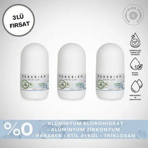 PUREBIEN SKIN LAB Doğal Roll On Deodorant Erkek 3'lü Fırsat