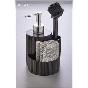 Bulaşık Sıvı Sabunluk Seti Fırça ve Telli Inox Bulaşık Süngeri