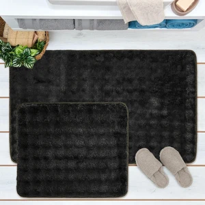Soft Artos 2'li Banyo Paspası - Antrasit - 60 x 100  cm  + 50 x 60  cm