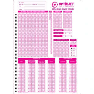 LGS Ortaokul Optik Sınav Cevap Kağıdı