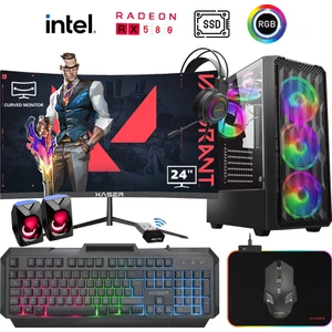 XSR934 i5 4570 16GB Ram 1tb SSD 8gb RX580 24" Curved Masaüstü Oyuncu Bilgisayarı