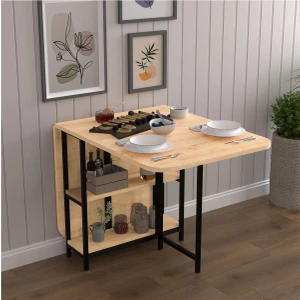 Asra Trend Metal Gövde Katlanır Mutfak Yemek Çalışma Masası, 155×75×70 cm, KM-31