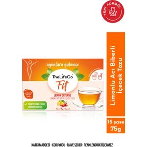 Lemon Cayenne - Limonlu Acı Biberli İçecek Tozu 5g x 15 Adet Şase