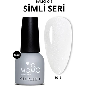 Momo Professional Kalıcı Oje S015 Simli Beyaz- 14ML