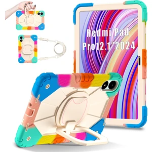 Xiaomi Redmi Pad Pro 5g / Pad Pro / Poco Pad 4g Kickstand Kılıf Silikon + Pc Tablet Kapağı (Yurt Dışından)