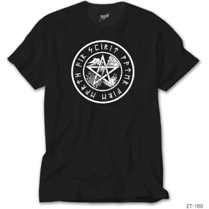 Z Zeplin The Witches Pentagram Siyah Tişört