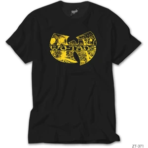 Z Zeplin Wu Tang Stencil Logo Siyah Tişört