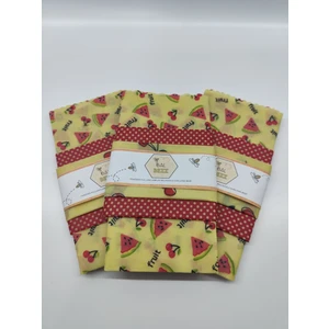 Todo  Home Balbezz Karpuz Desenli Bal Mumlu Saklama Bezi 3'lü Set