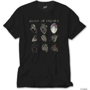 Z Zeplin Alice In Chains Heart Attack Siyah Tişört