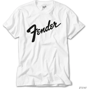 Z Zeplin Fender Logo 3 Beyaz Tişört