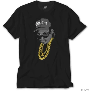 Z Zeplin Eazy E Campton Stencil Siyah Tişört