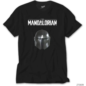 Z Zeplin The Mandalorian Helmet Siyah Tişört