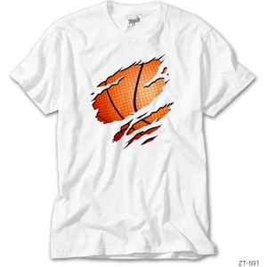 Z Zeplin Basketball Claw 3D Beyaz Tişört