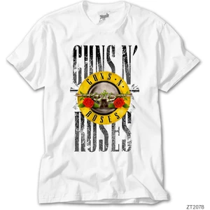 Z Zeplin Guns N Roses Old Style Beyaz Tişört