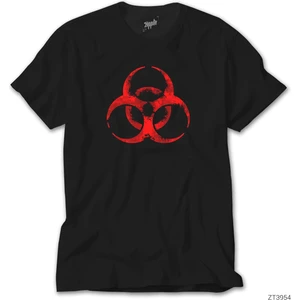 Z Zeplin Biohazard Symbol Siyah Tişört