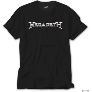 Z Zeplin Megadeth Logo Siyah Tişört