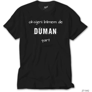 Z Zeplin Duman Şart Siyah Tişört