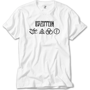 Z Zeplin LED Zeppelin Zoso Beyaz Tişört