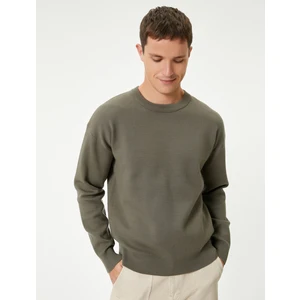 Basic Kazak Bisiklet Yaka Uzun Kollu