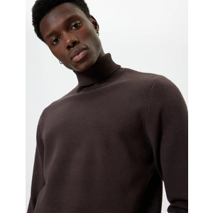 Boğazlı Kazak Triko Basic Uzun Kollu